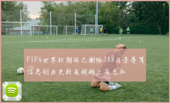FIFA世界杯期间已删除388万条辱骂信息创历史新高超越上届总和