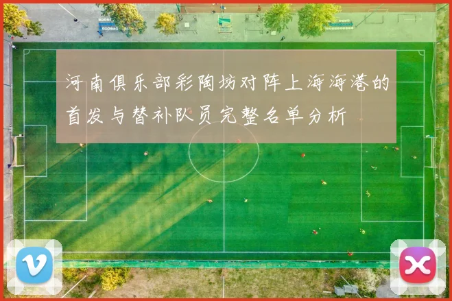 河南俱乐部彩陶坊对阵上海海港的首发与替补队员完整名单分析